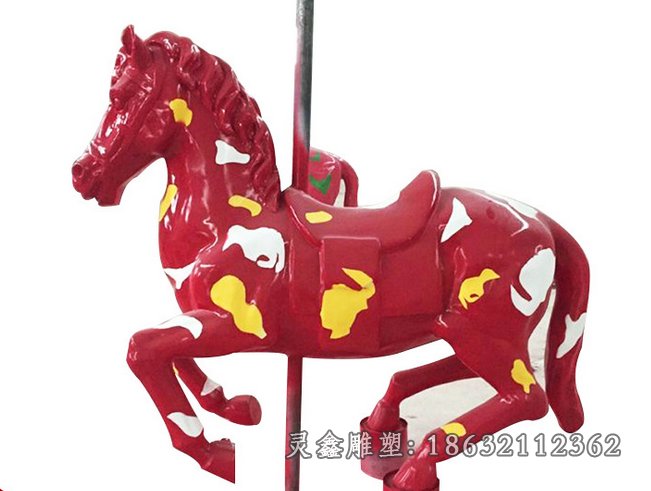 玻璃钢动物(wù)雕塑玻璃钢彩绘小(xiǎo)马