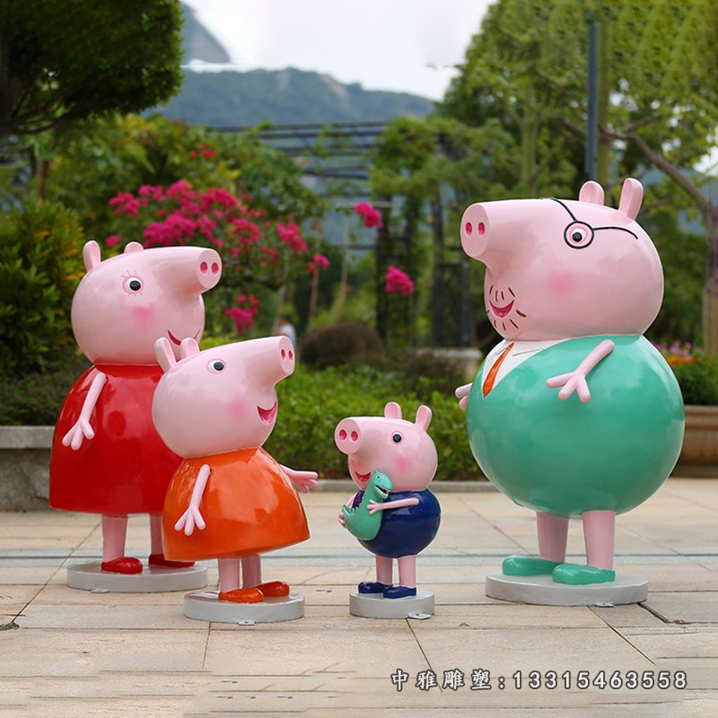 玻璃钢小(xiǎo)猪佩奇雕塑