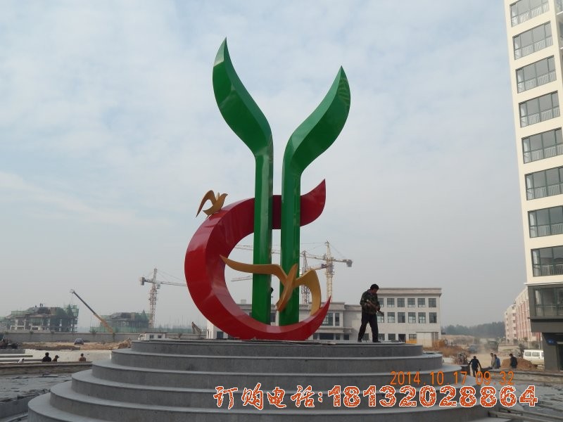  不锈钢希望雕塑高12米 小(xiǎo)區(qū)不锈钢雕塑