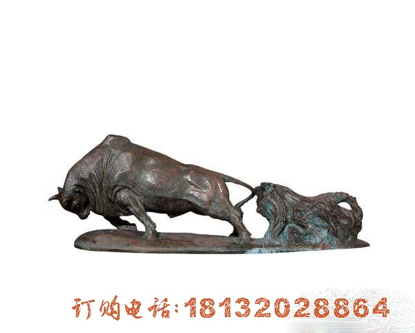 青铜开荒牛雕塑 动物(wù)雕塑