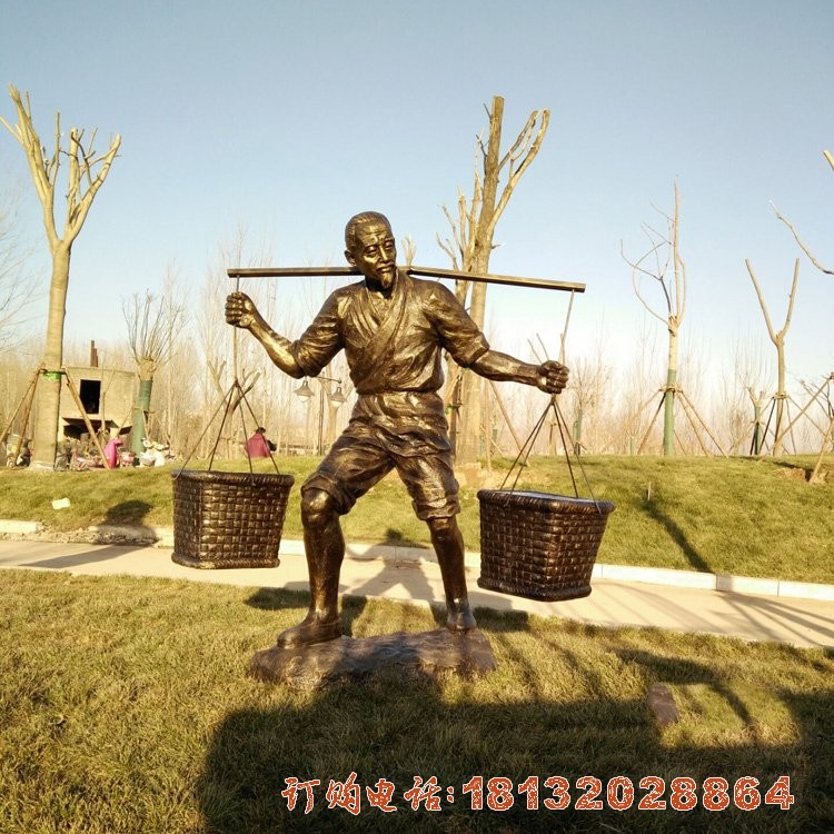 公园玻璃钢农耕人物(wù)雕塑