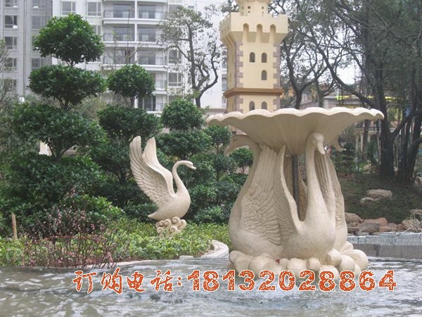 小(xiǎo)區(qū)动物(wù)喷泉石雕