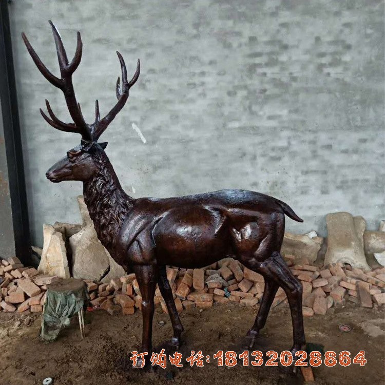 公园动物(wù)铜雕鹿
