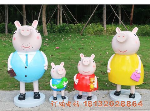 玻璃钢小(xiǎo)猪佩奇雕塑