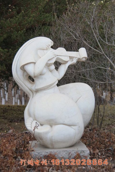 抽象拉小(xiǎo)提琴人物(wù)石雕