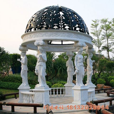 公园西方人物(wù)欧式凉亭石雕