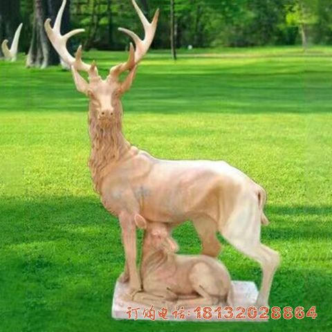 石雕鹿动物(wù)雕塑