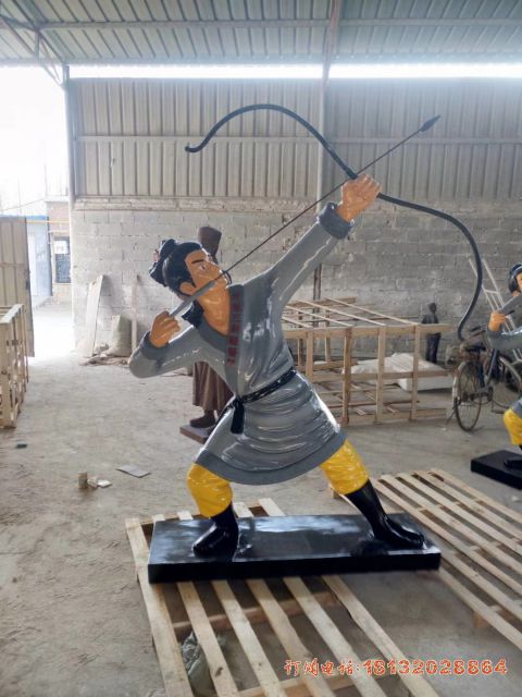 玻璃钢射箭人物(wù)雕塑
