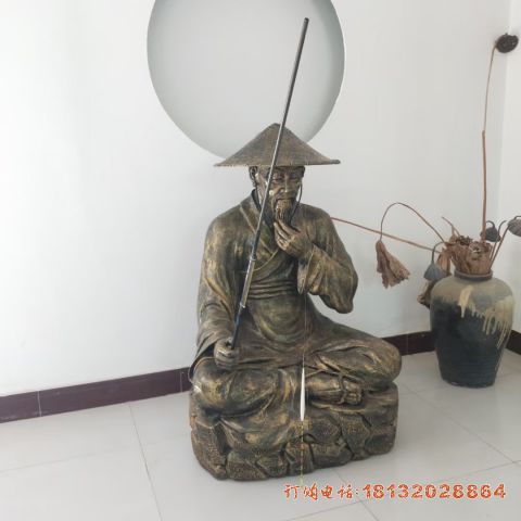 姜太公钓鱼人物(wù)铜雕