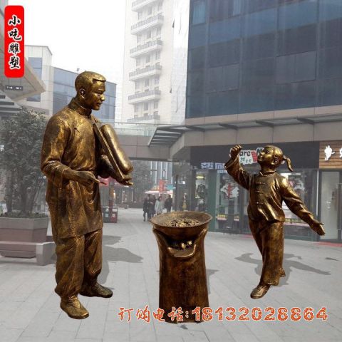 小(xiǎo)吃人物(wù)铜雕